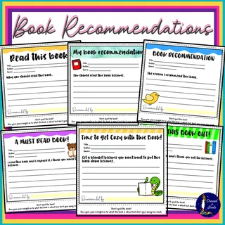 Book Recommendations Forms for Students – cover