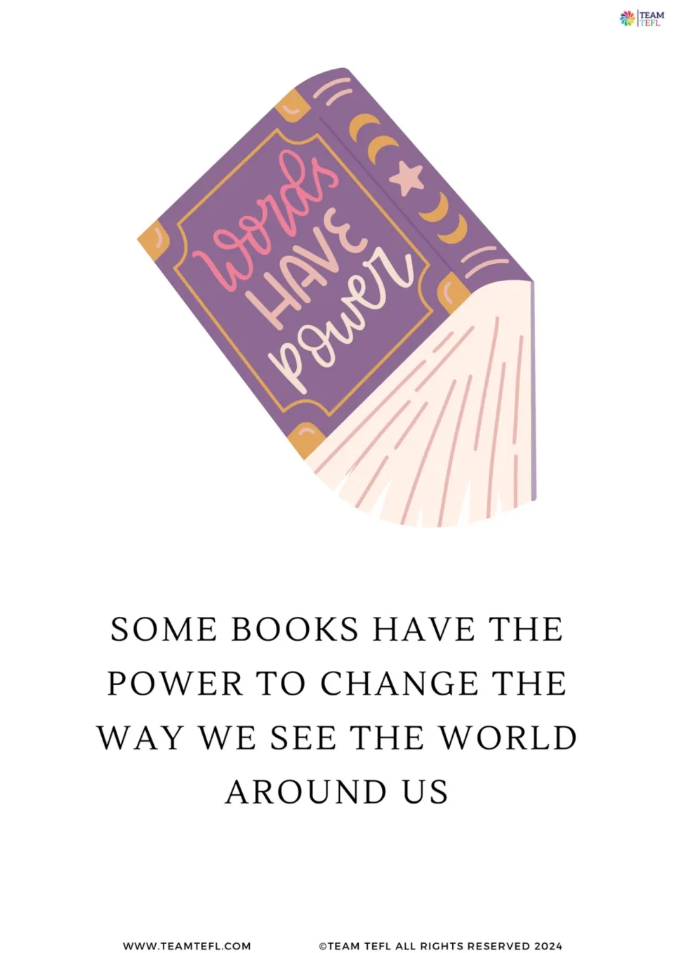 Full-page flashcard 6: some books have the power to change the way we see the world around us