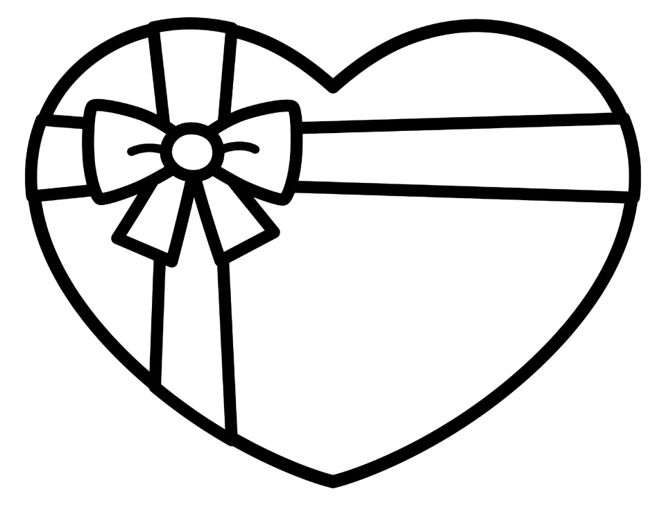 Option Two black-and-white heart-shaped lid has a ribbon and bow, with no wording, for the compliment craft