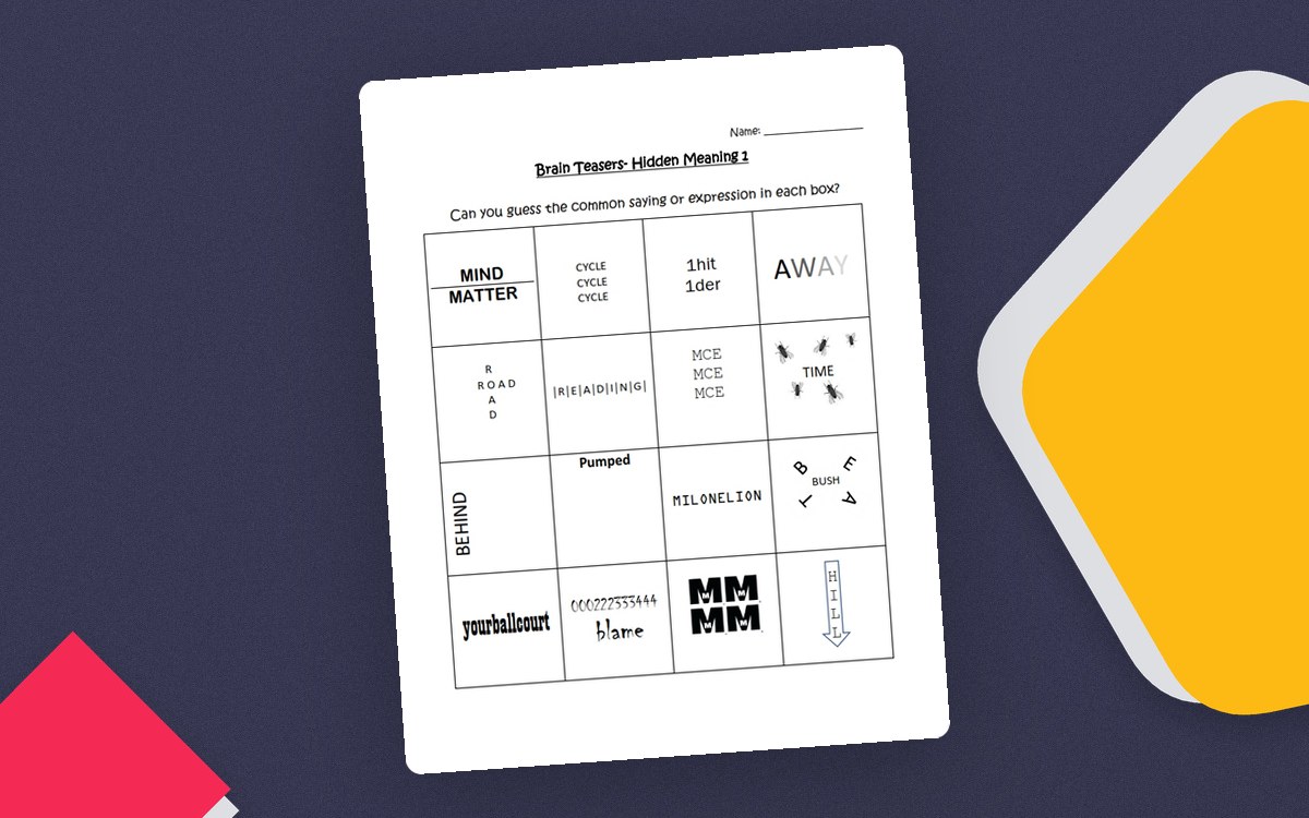 Brain Teasers Part 1 – Hidden Meaning Puzzles preview