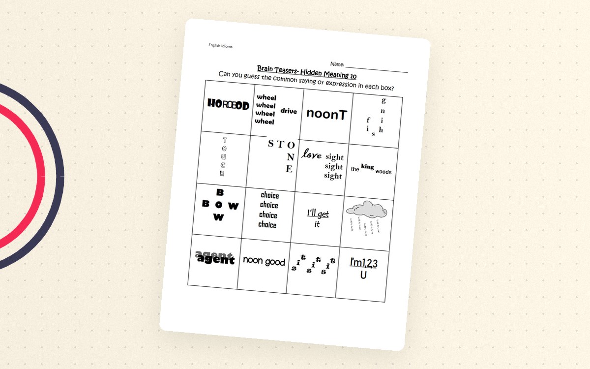 Brain Teasers – Hidden Meaning Puzzles (Part 4) preview