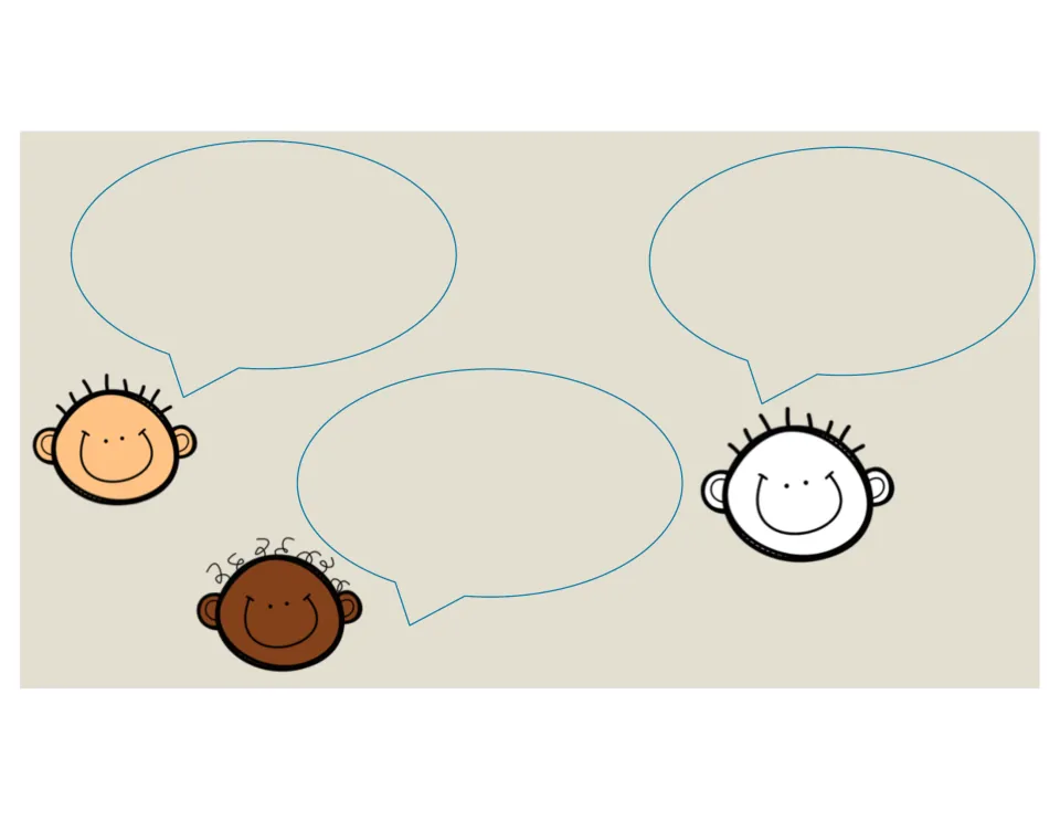 Answer sheet for the Mr. Smith riddle: three smiling cartoon faces with empty speech bubbles for a team's three guesses