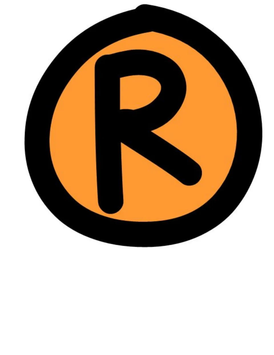 Color letter R in orange, the second letter of the BRAVO bulletin board title for displaying student work