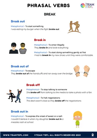 Break | Phrasal Verbs Exercises – sample page 2