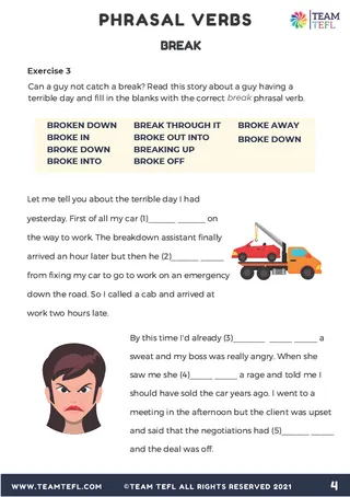 Break | Phrasal Verbs Exercises – sample page 4