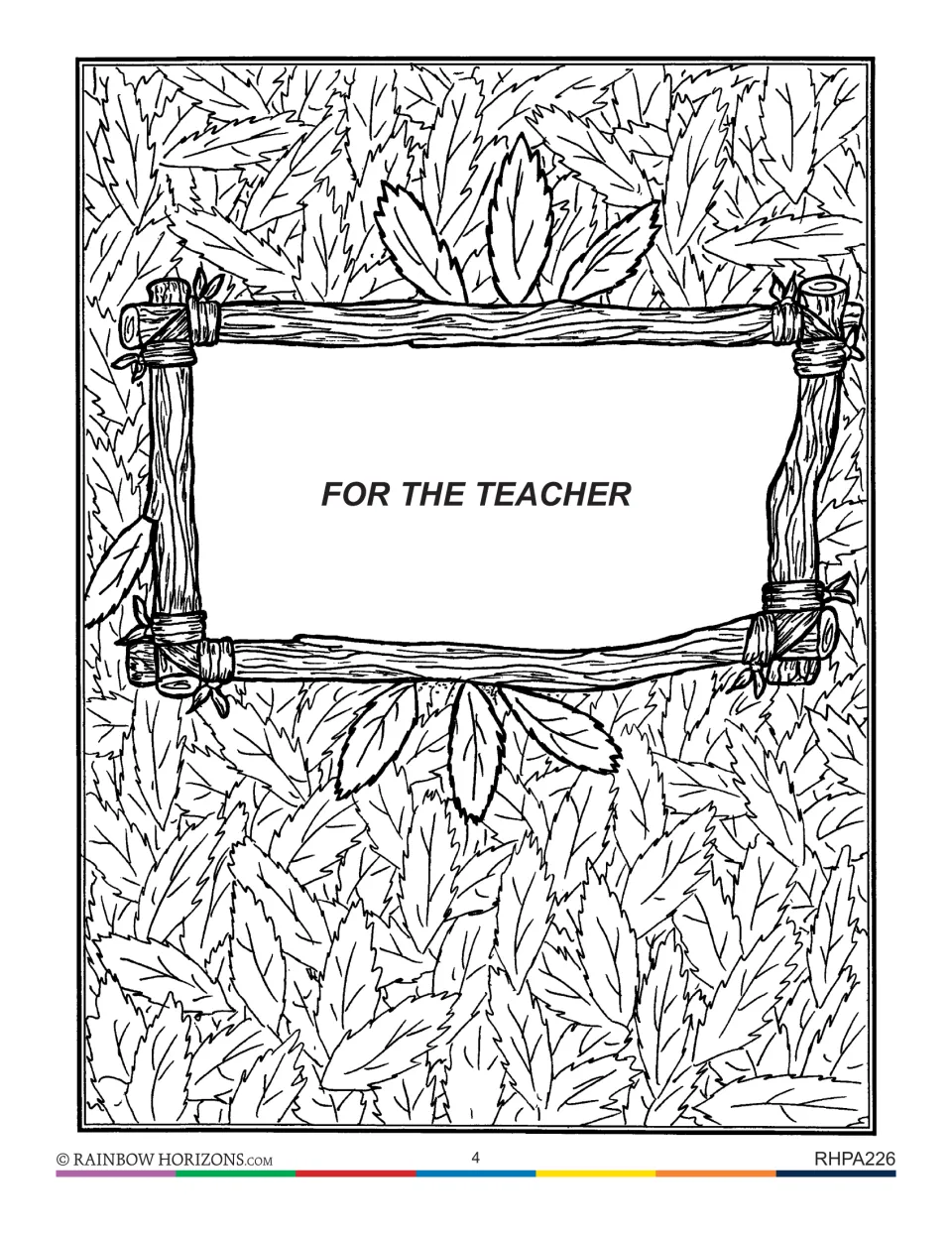 Teacher section divider labeled “For the Teacher,” introducing the novel study's instructional materials