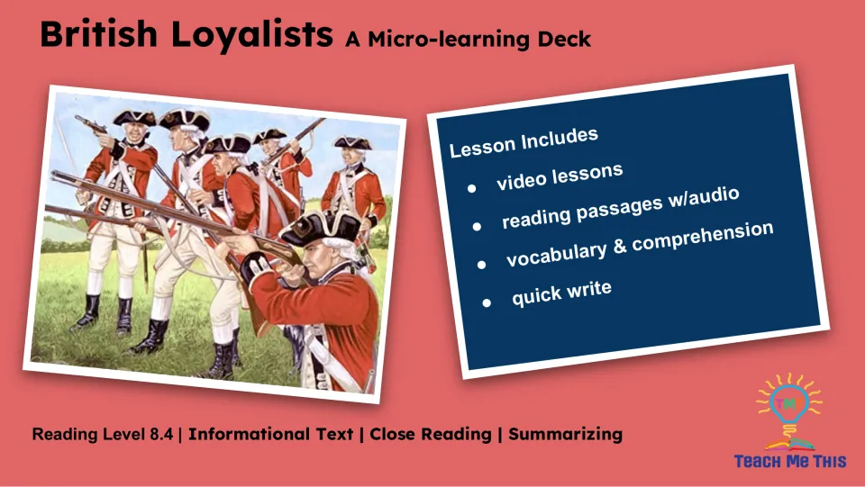 Lesson overview lists video lessons, reading passages with audio, vocabulary and comprehension, and a quick write.