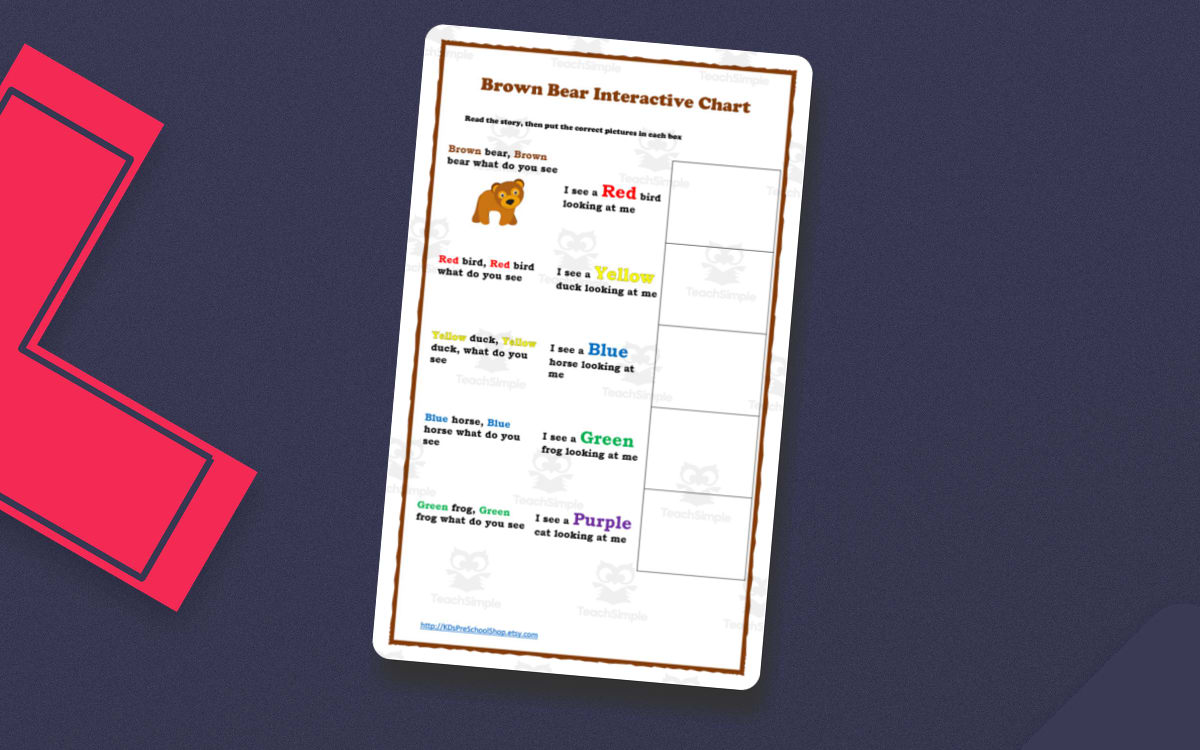 Brown Bear Interactive Chart | Book Companion preview: Interactive story-sequence chart