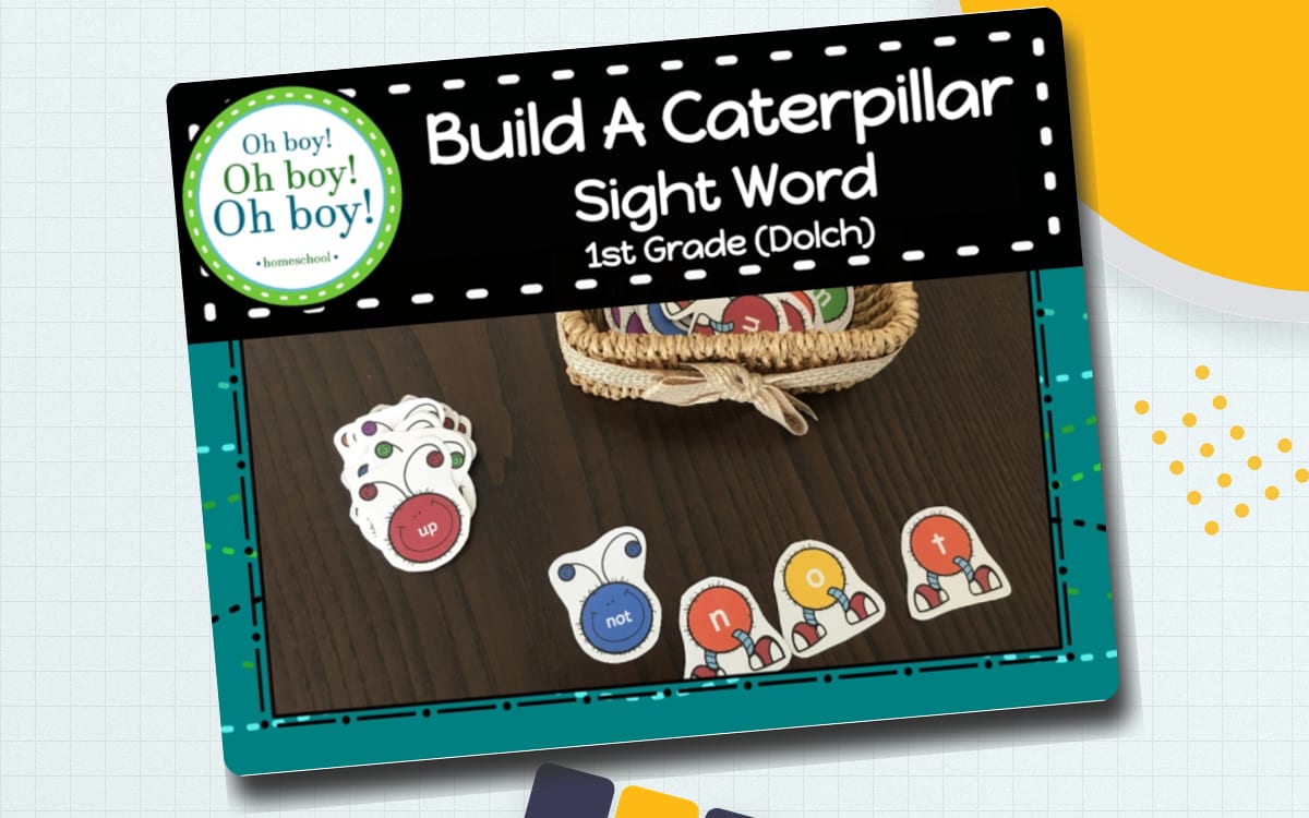 Build A Caterpillar Sight Word: 1st Grade preview