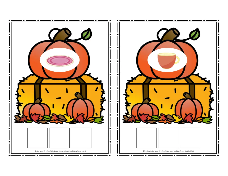 CVC picture cards showing a pink plate and a cup, each with three squares for spelling the word