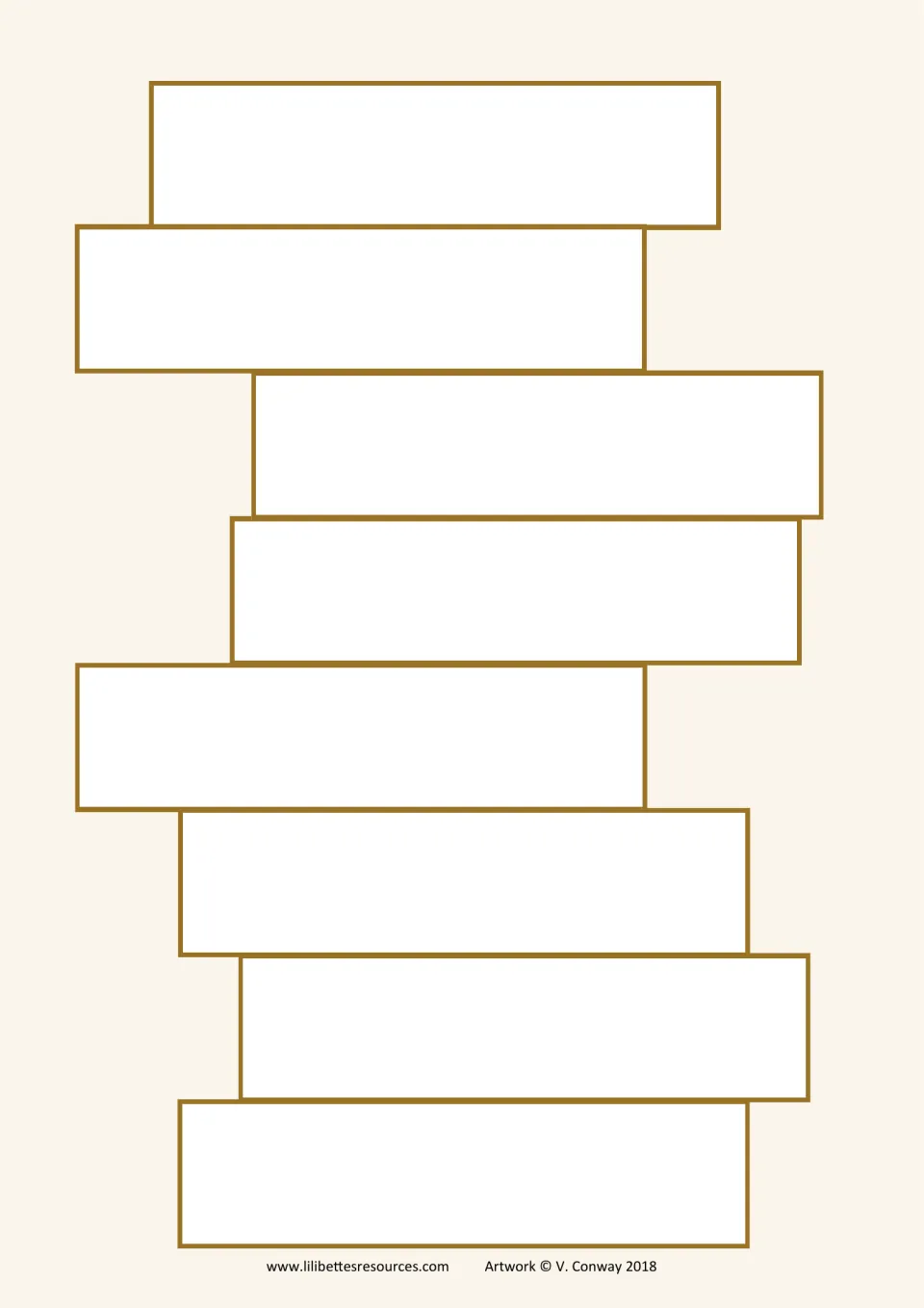 Second OO game baseboard provides eight brick spaces to fill from bottom to top with correctly read word cards