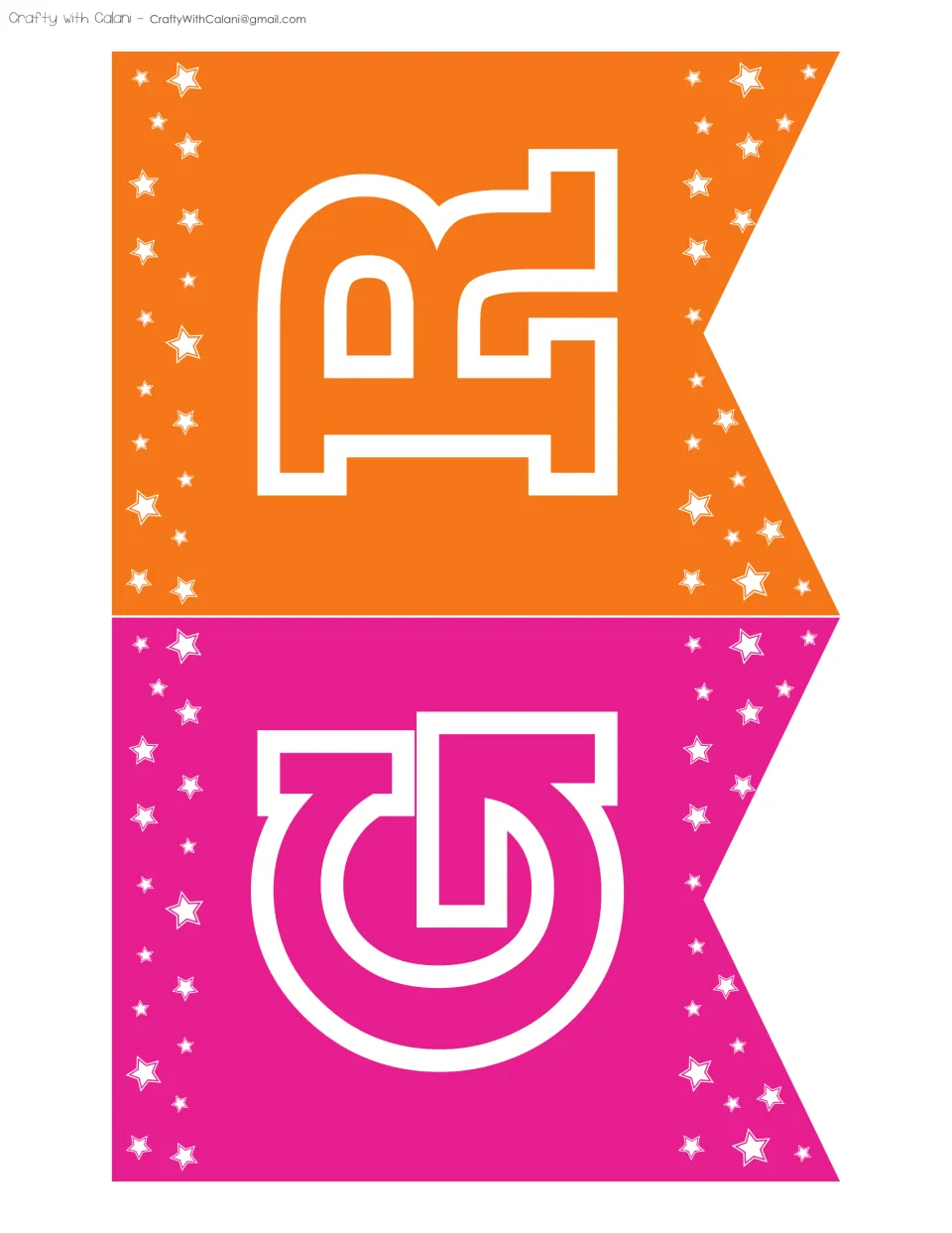 Bunting letters G and R, printed two to a sheet, begin the bulletin board kit's “GROW YOUR MIND” banner