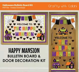 Bulletin Board : Haunted Mansion Halloween Classroom Theme – preview 1