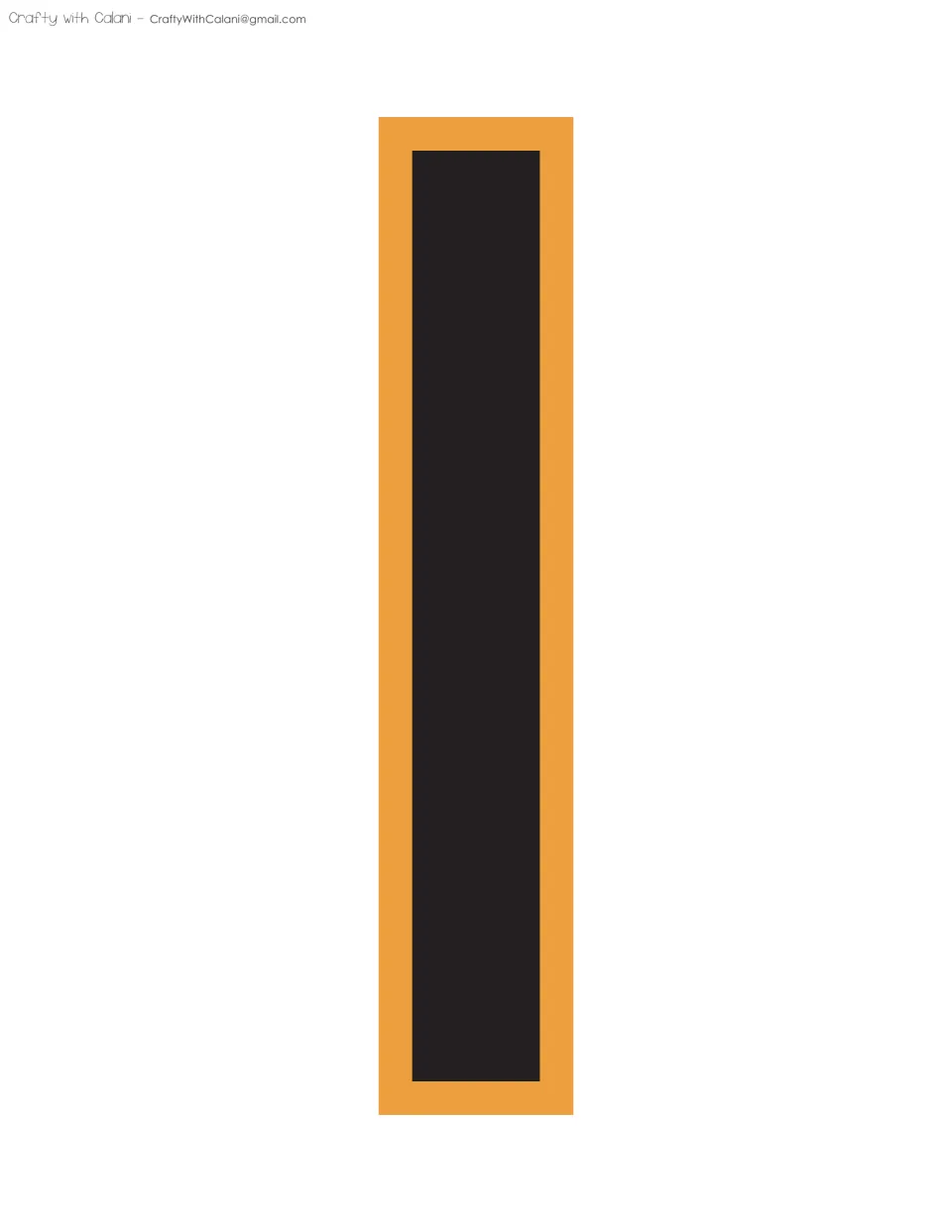 Bulletin board display letter I, the first letter in the supplied sequence of printable classroom lettering.