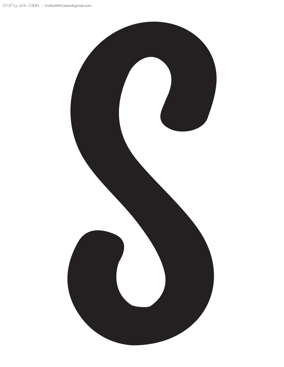 Bulletin board lettering: a large black curving S letter template that completes the word THIS in the heading