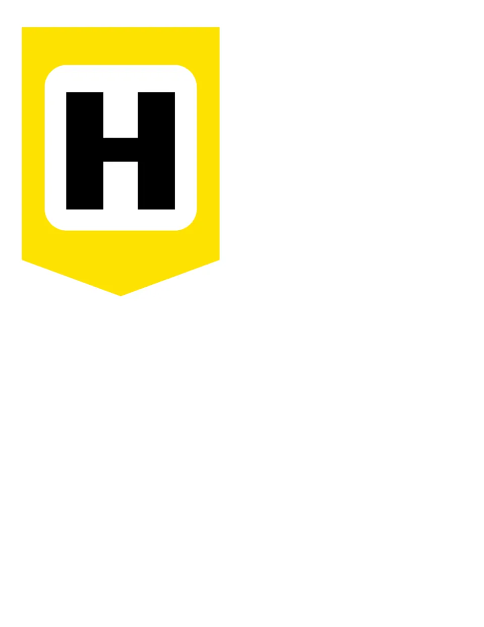 Final banner pennant: a single yellow pennant with the letter H that completes the word MONTH