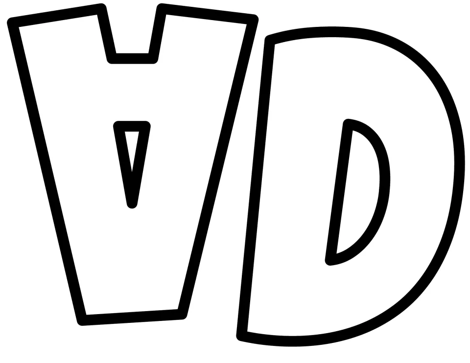 Outlined letters A and D, cut-out pieces that continue spelling the word READING for the display heading