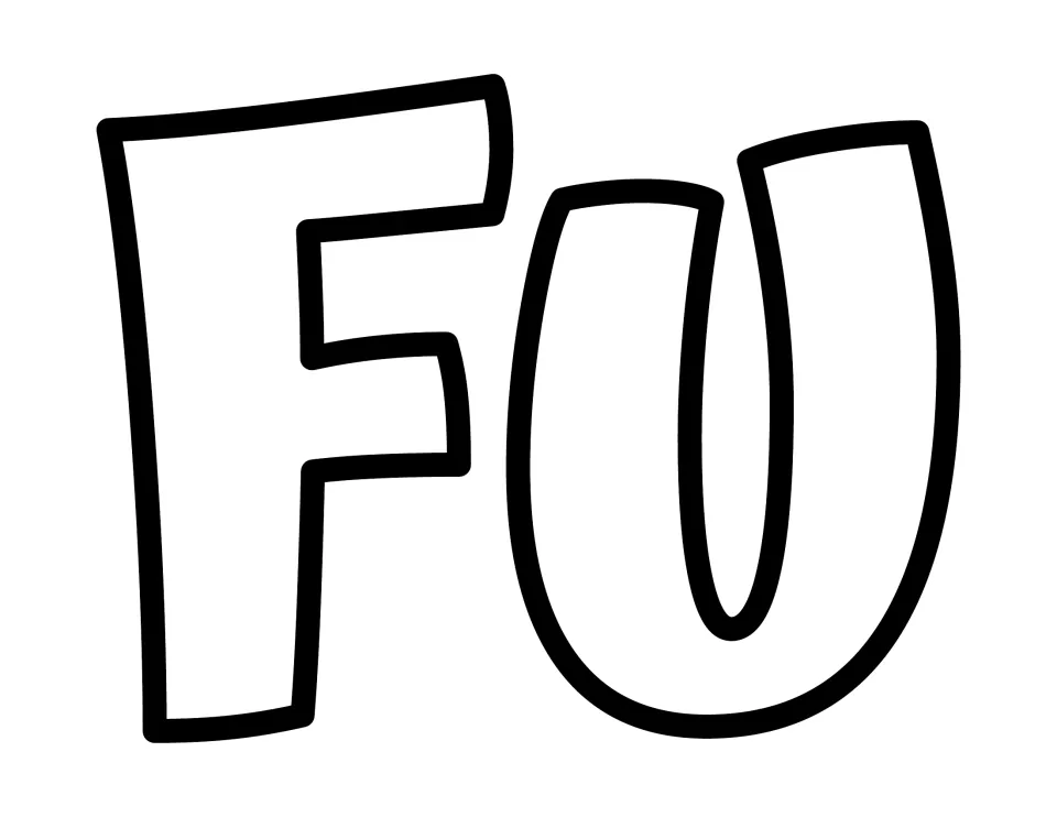 Bulletin board letters F and U begin the word “FUN” for the kit’s “Reading is fun!” display option