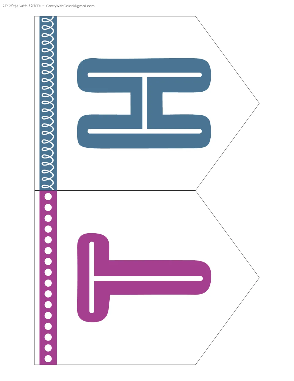 Bunting letters T and H, printed two per sheet, begin the words “THE POWER OF” for the bulletin board title