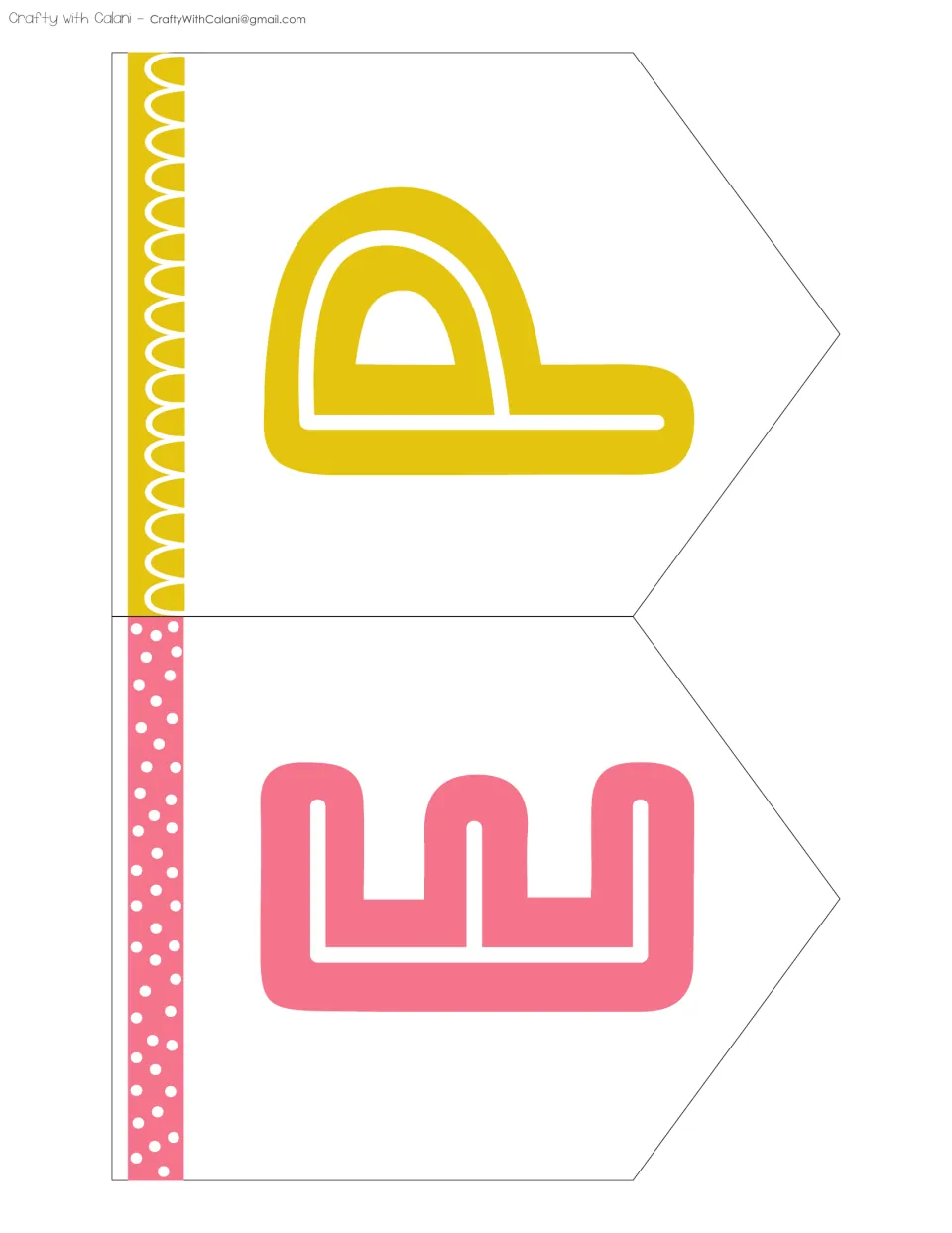 Bunting letters E and P, printed two per sheet, finish “THE” and begin “POWER” in the bulletin board title