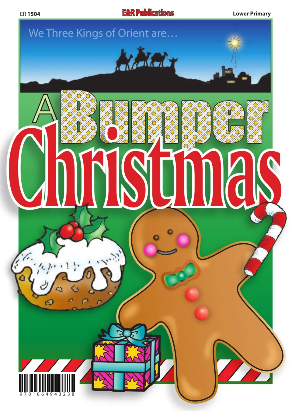 Cover of Bumper Christmas Activities for lower primary students, featuring Christmas and Nativity imagery