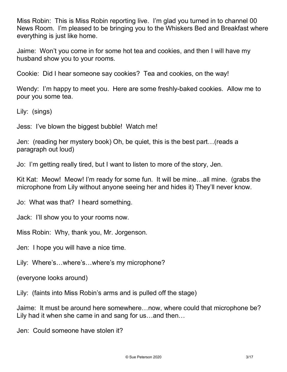 Mystery script continues as Kit Kat hides Lily’s microphone, Lily faints, and Jen asks if it was stolen