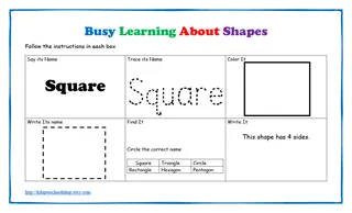 Busy Learning About Shapes Worksheets – sample page 2