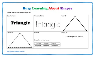 Busy Learning About Shapes Worksheets – sample page 3