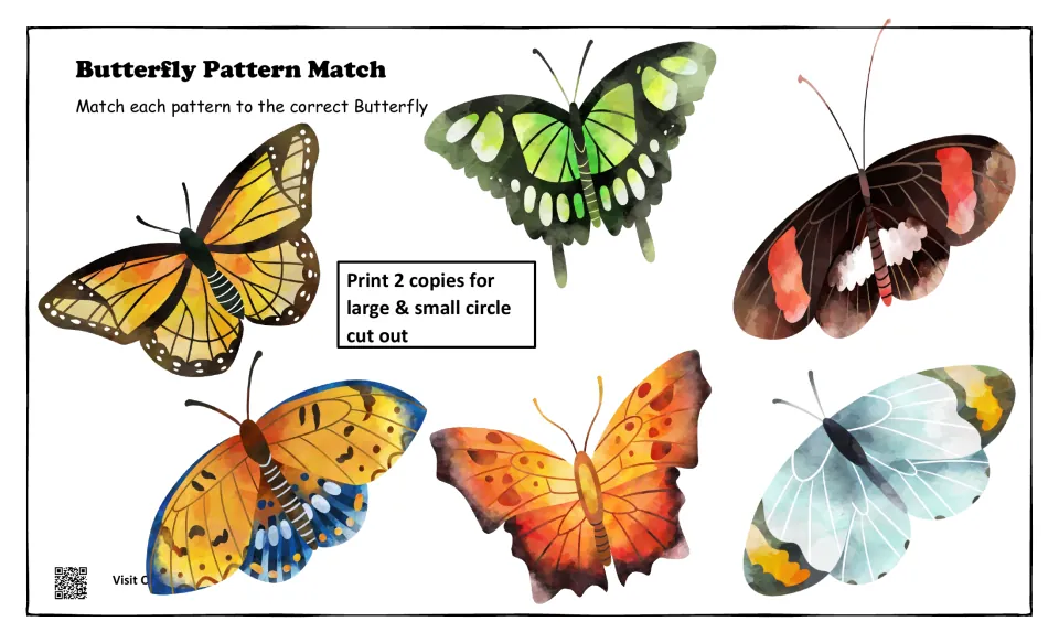 Cut-out butterfly pieces: Viceroy, Malachite, Longwing, Regal Fritillary, Grey Comma and Sara Orangetip for the mats