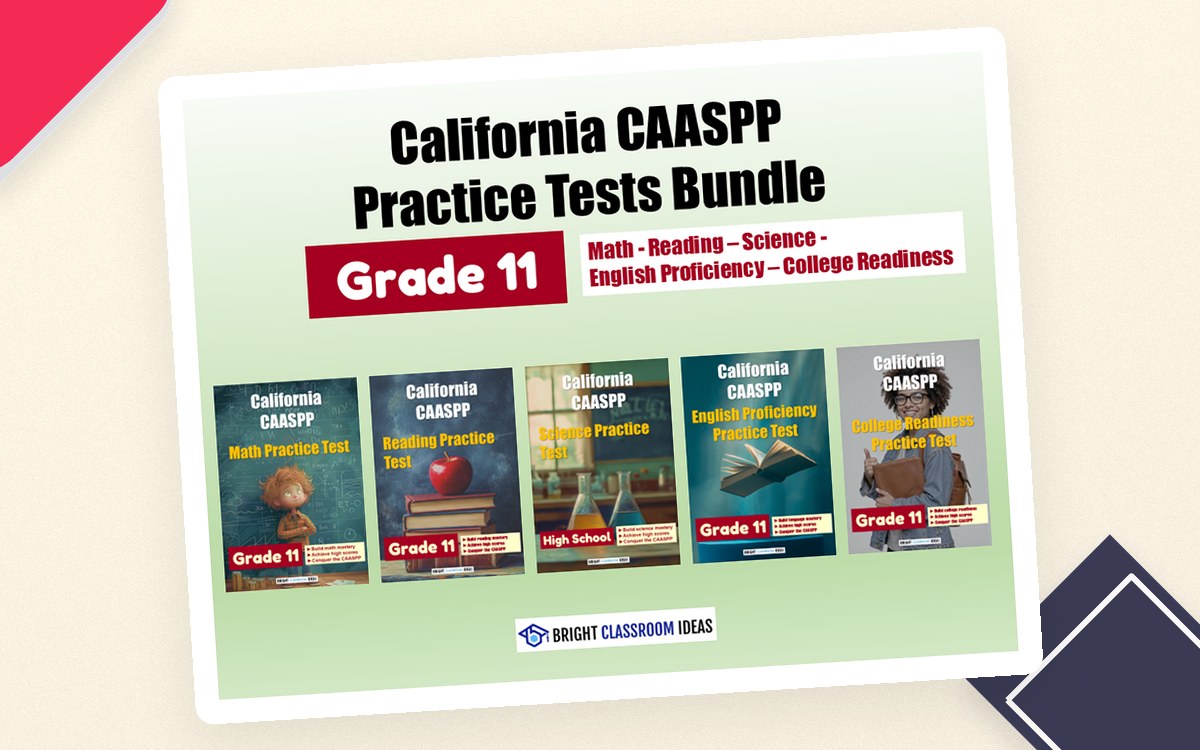 California CAASPP Practice Tests Bundle for Grade 11 preview