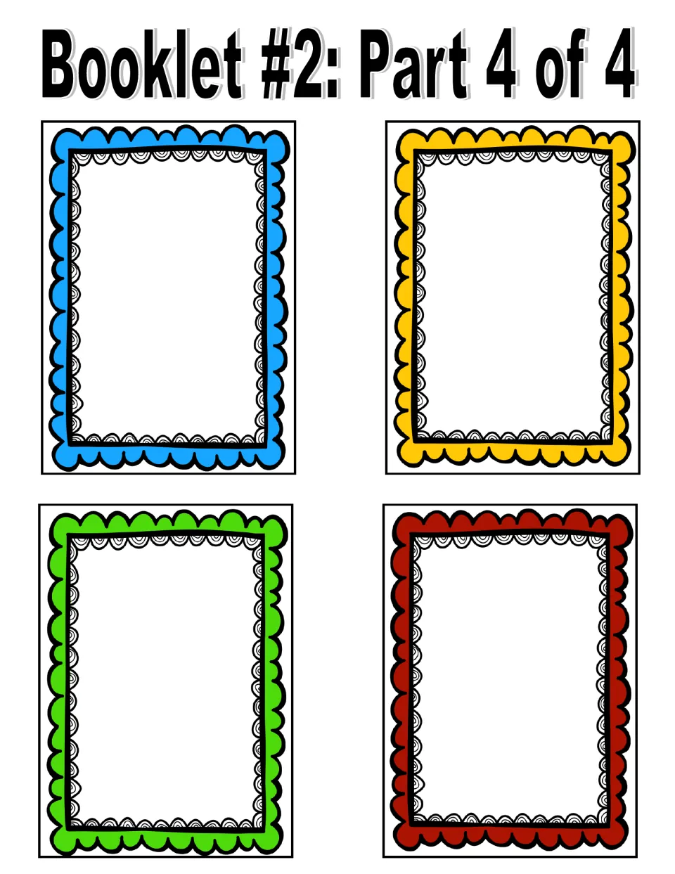 Four blank extra supply cards for the Fill Your Wagon! pocket, to copy as needed for added facts