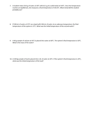 Calorimetry Practice – preview 1