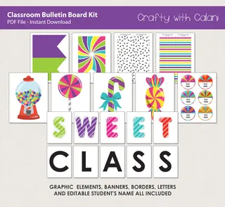 Candy Bulletin Board – Classroom Door Decor Kit – sample page 4