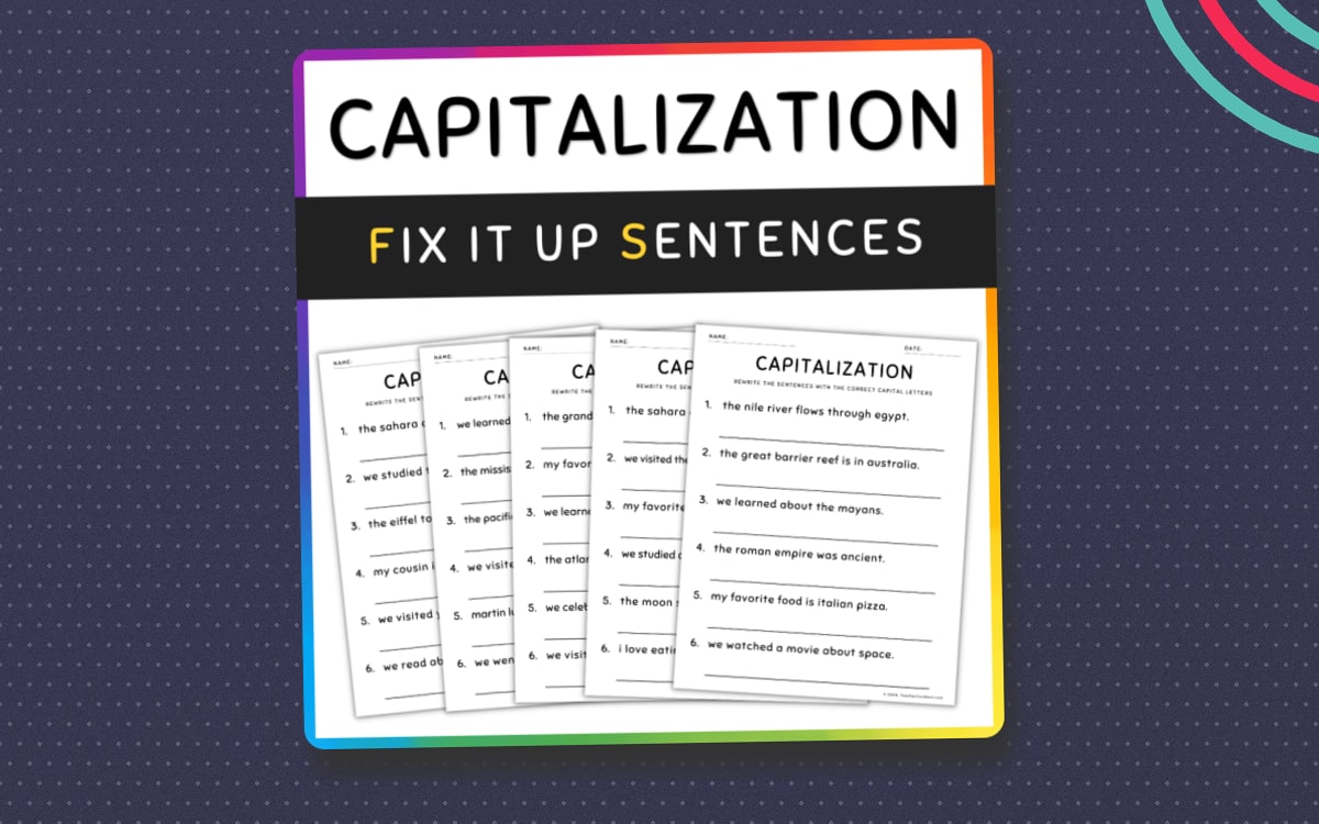 Capitalization Practice and Activities, 3rd Grade Grammar Worksheets preview