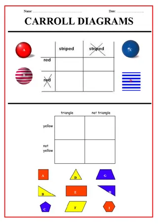 Carroll Diagrams – Math Patterns & Shape Attributes – cover
