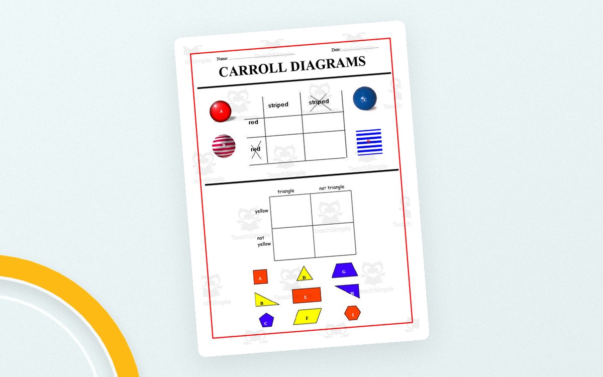 Carroll Diagrams – Math Patterns & Shape Attributes preview