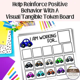 Cars Token Boards – Behavior Management Visual Set – sample page 2