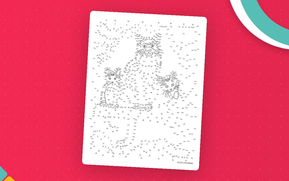 Extreme Dot-to-Dot Cat – 801 Dots to Connect preview