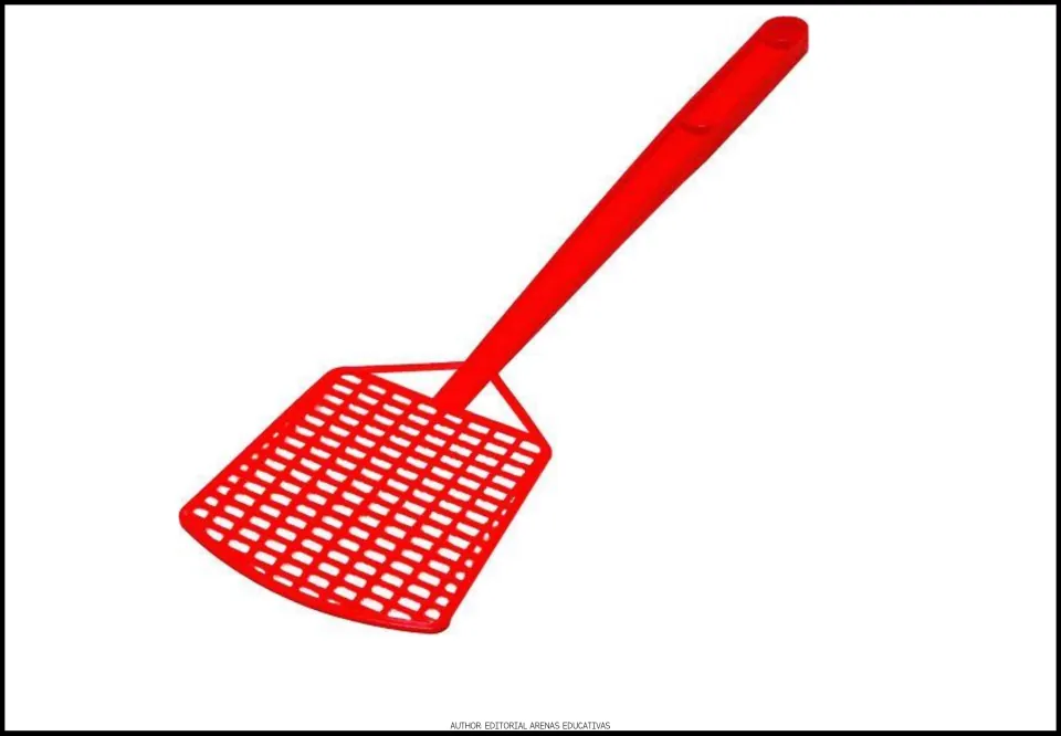 Flyswatter page for the printable number-catching game, showing one red flyswatter to accompany the fly cards