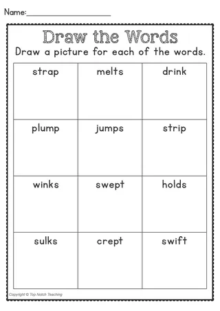 CVCCC, CCVCC and CCCVC Words Phonics Activities – sample page 4