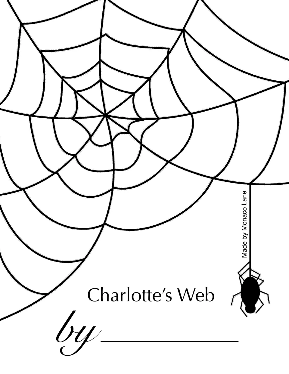 Charlotte's Web Activity Pack for 1st Grade cover featuring the book's name and a place for a student name