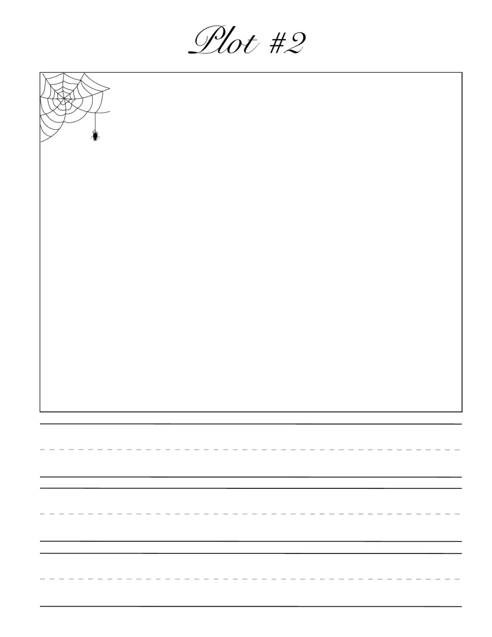 Plot response page labeled Plot #2 in the book companion, providing space for a drawing and writing