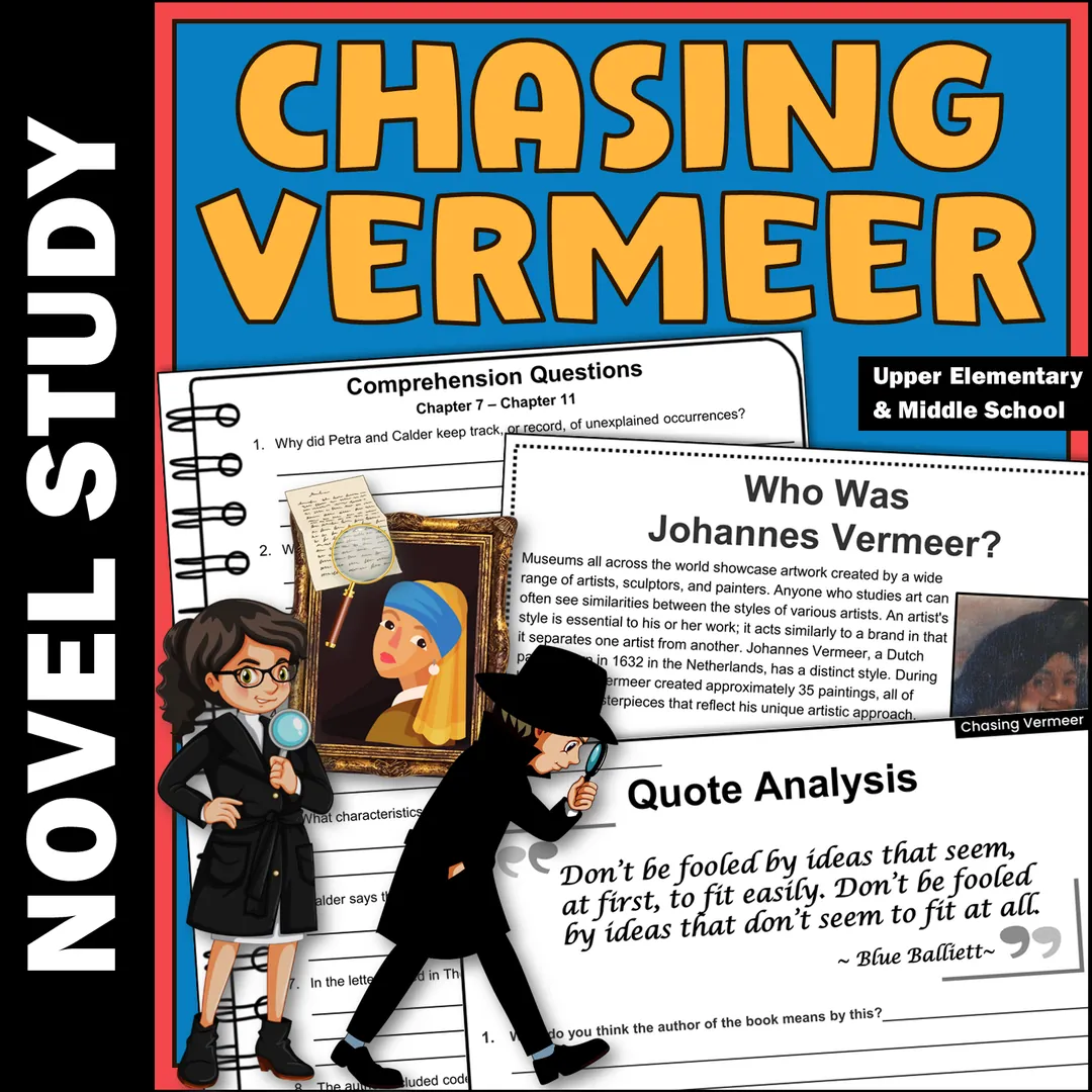 Chasing Vermeer Novel Study – Mystery Unit – cover