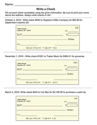 Checking Account Project – preview 1