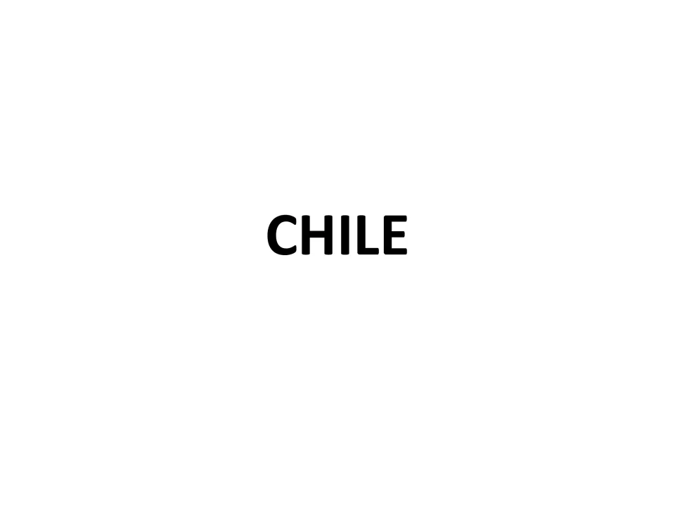 Cover page showing only the word CHILE in bold capital letters at the center, naming the country this resource covers