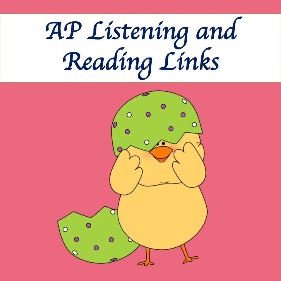 Cover of the AP Chinese link collection, titled 'AP Listening and Reading Links', for listening and reading.