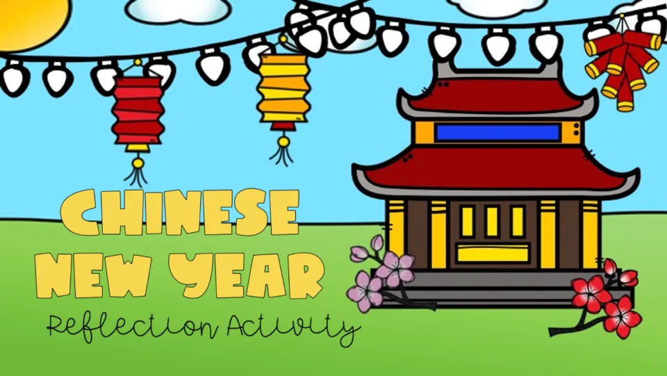 Chinese New Year Reflection Activity cover introducing an interactive slideshow with five reflection activities