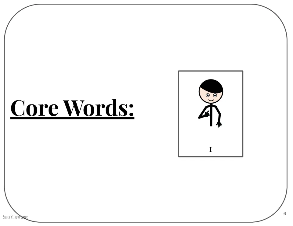 Core-word support for Mrs. Wishy-Washy's Christmas featuring the word I and a person pointing to themself