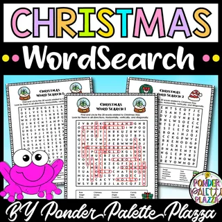 Christmas Word Search Puzzle + Answers included – cover