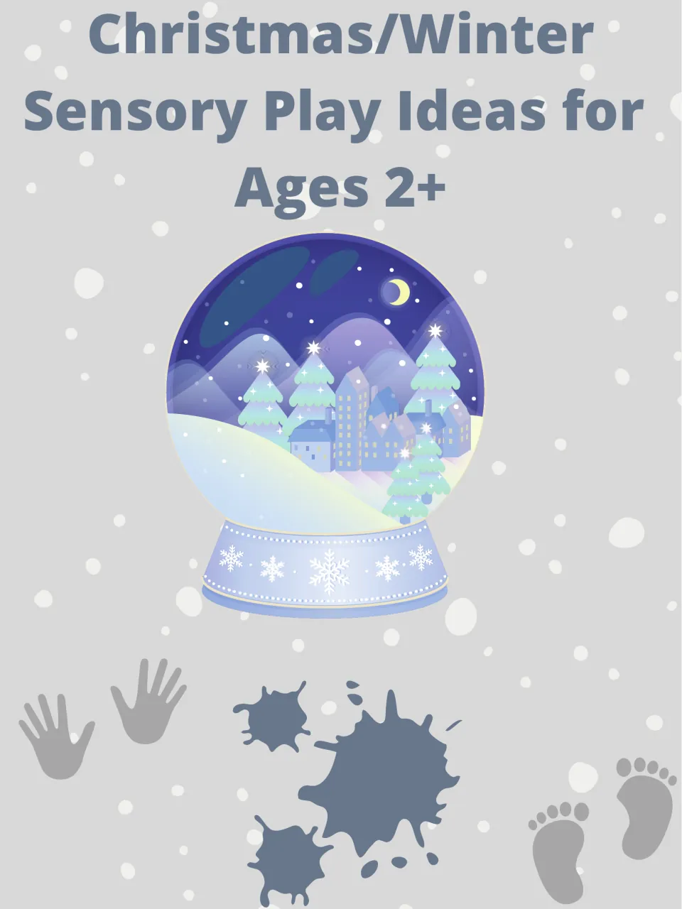 Cover of Christmas/Winter Sensory Play Ideas, identifying the collection as activities for ages 2 and up